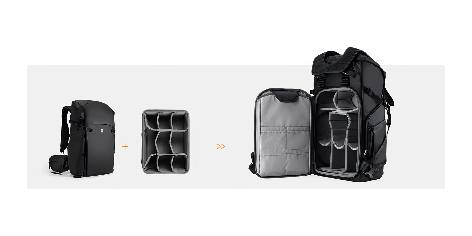 Plecak fotograficzny K&F Concept Star Wander 04 30 l - czarny - Funkcjonalność w nowoczesnej formie